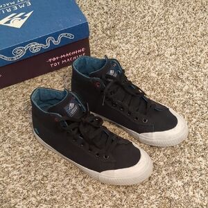Emerica Indicator High x Toy Machine Black High-Top Skate Sneakers 7.5